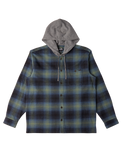 The Billabong Mens Baja Hooded Flannel Shirt in Fern