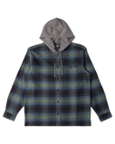 The Billabong Mens Baja Hooded Flannel Shirt in Fern