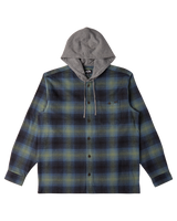 The Billabong Mens Baja Hooded Flannel Shirt in Fern