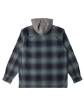 The Billabong Mens Baja Hooded Flannel Shirt in Fern