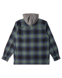 The Billabong Mens Baja Hooded Flannel Shirt in Fern