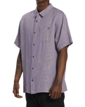 The Billabong Mens Sundays Jacquard Shirt in Grey Violet