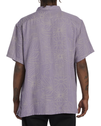 The Billabong Mens Sundays Jacquard Shirt in Grey Violet