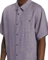 The Billabong Mens Sundays Jacquard Shirt in Grey Violet