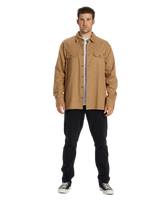 The Billabong Mens Zeledon Solid Flannel Shirt in Gravel