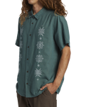 The Billabong Mens Frequency Shirt in Marine Green