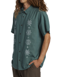 The Billabong Mens Frequency Shirt in Marine Green