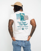 The Billabong Mens Lets Save The Reef T-Shirt in Off White