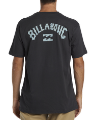 The Billabong Mens Arch Fill T-Shirt in Washed Black