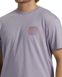 The Billabong Mens Crayon Wave T-Shirt in Purple Ash