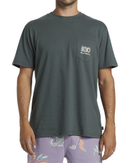 The Billabong Mens Troppo Pocket T-Shirt in Slate Green