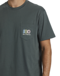 The Billabong Mens Troppo Pocket T-Shirt in Slate Green