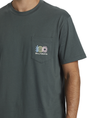 The Billabong Mens Troppo Pocket T-Shirt in Slate Green