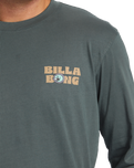 The Billabong Mens Relax Long Sleeve T-Shirt in Slate Green