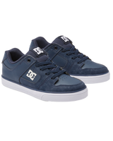 The DC Shoes Boys Boys Pure Elastic Shoes in Navy & White