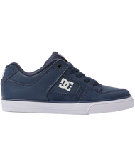 The DC Shoes Boys Boys Pure Elastic Shoes in Navy & White