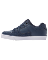 The DC Shoes Boys Boys Pure Elastic Shoes in Navy & White