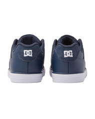 The DC Shoes Boys Boys Pure Elastic Shoes in Navy & White