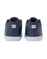 The DC Shoes Boys Boys Pure Elastic Shoes in Navy & White