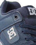 The DC Shoes Boys Boys Pure Elastic Shoes in Navy & White