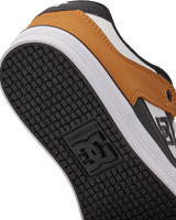 The DC Shoes Boys Boys Pure Elastic Shoes in Wheat & White