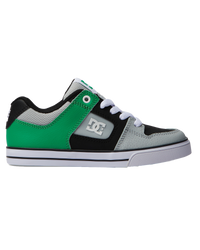 The DC Shoes Boys Boys Pure Shoes in Black & Kelly Green