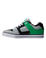 The DC Shoes Boys Boys Pure Shoes in Black & Kelly Green