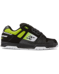 The DC Shoes Mens Stag Shoes in Black, Green & White