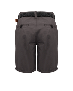 The Salt Water Seeker Mens Belted Chino Walkshorts in Charcoal