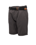 The Salt Water Seeker Mens Belted Chino Walkshorts in Charcoal