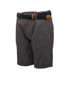 The Salt Water Seeker Mens Belted Chino Walkshorts in Charcoal