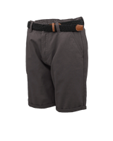 The Salt Water Seeker Mens Belted Chino Walkshorts in Charcoal