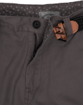 The Salt Water Seeker Mens Belted Chino Walkshorts in Charcoal