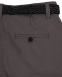 The Salt Water Seeker Mens Belted Chino Walkshorts in Charcoal