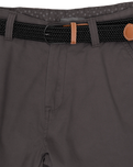 The Salt Water Seeker Mens Belted Chino Walkshorts in Charcoal