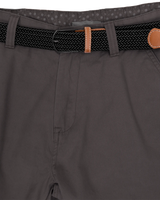 The Salt Water Seeker Mens Belted Chino Walkshorts in Charcoal