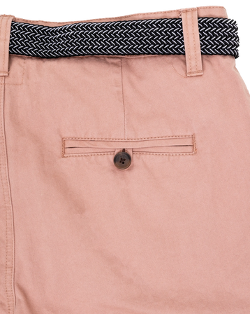 The Salt Water Seeker Mens Belted Chino Walkshorts in Deep Pink