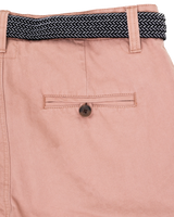 The Salt Water Seeker Mens Belted Chino Walkshorts in Deep Pink