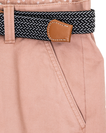 The Salt Water Seeker Mens Belted Chino Walkshorts in Deep Pink