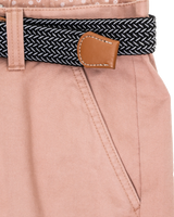 The Salt Water Seeker Mens Belted Chino Walkshorts in Deep Pink