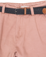 The Salt Water Seeker Mens Belted Chino Walkshorts in Deep Pink