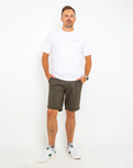 Belted Chino Walkshorts in Deep Depths Green