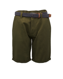 The Salt Water Seeker Mens Belted Chino Walkshorts in Khaki