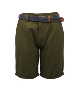 The Salt Water Seeker Mens Belted Chino Walkshorts in Khaki