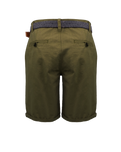 The Salt Water Seeker Mens Belted Chino Walkshorts in Khaki