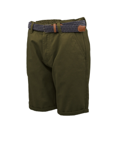 The Salt Water Seeker Mens Belted Chino Walkshorts in Khaki