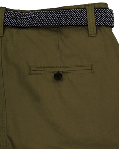 The Salt Water Seeker Mens Belted Chino Walkshorts in Khaki