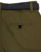 The Salt Water Seeker Mens Belted Chino Walkshorts in Khaki