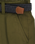 The Salt Water Seeker Mens Belted Chino Walkshorts in Khaki