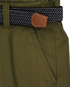 The Salt Water Seeker Mens Belted Chino Walkshorts in Khaki